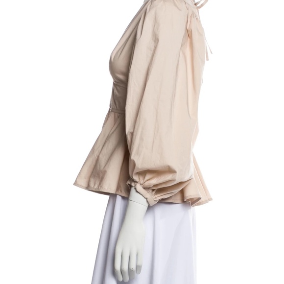 Staud V-Neck Three-Quarter Sleeve Blouse - Picture 2 of 5